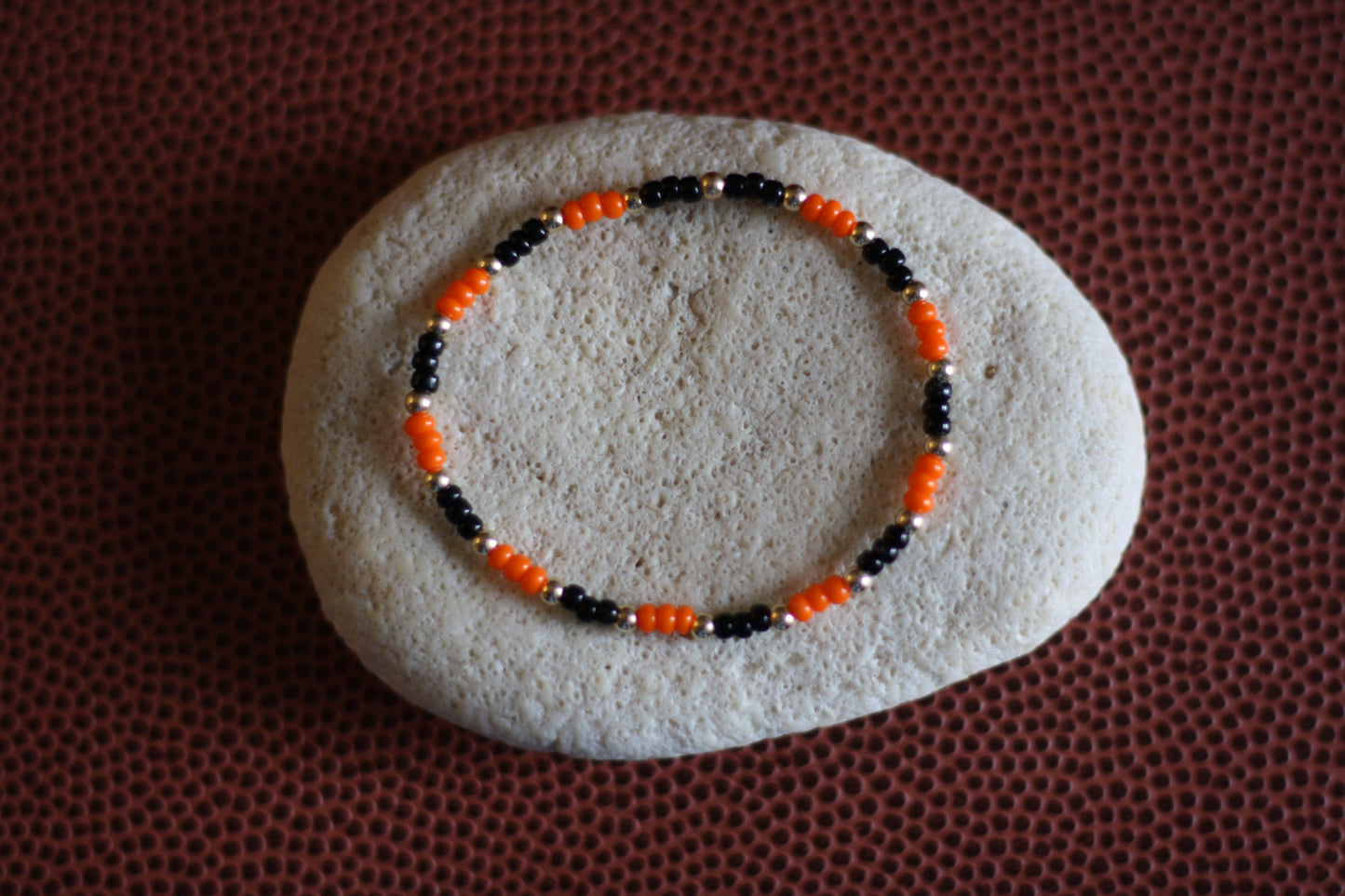 Go Sports Orange & Black Checker Bracelet