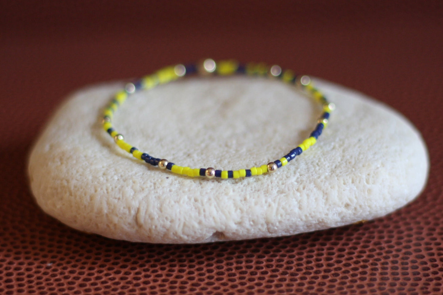 Go Sports Navy & Maize Bracelet