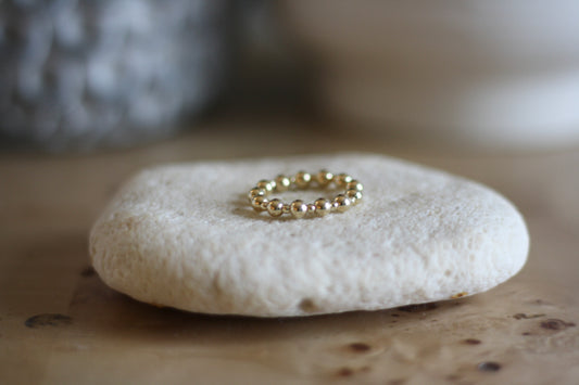 Iconic Gold-Filled Ring, 2mm & 4mm Beads