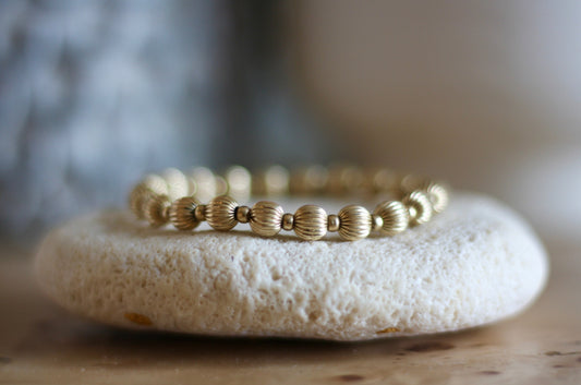 Iconic Gold-Filled Bracelet, 3mm & 6mm Beads