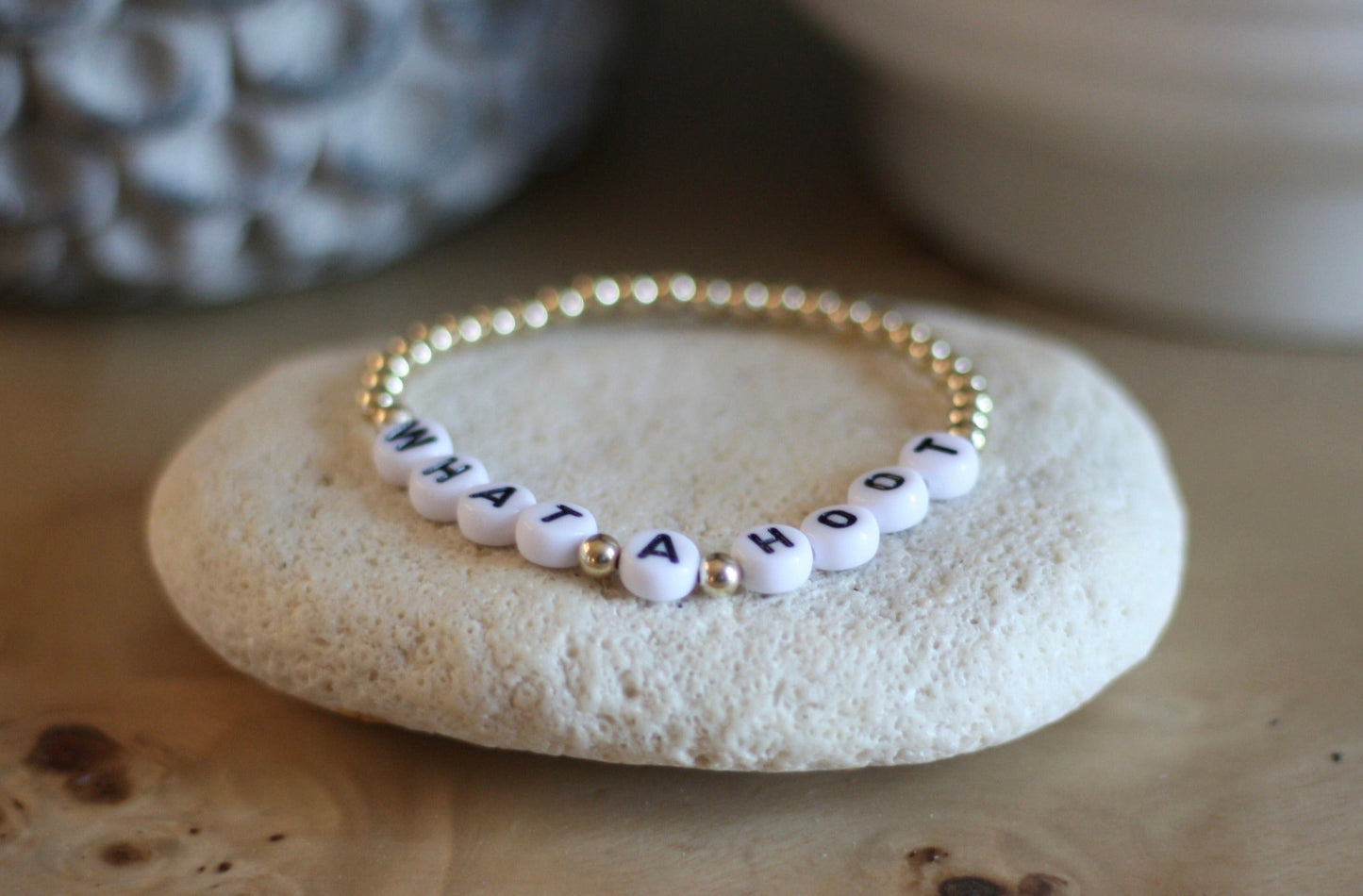 Custom Iconic Gold-Filled Bracelet, 4mm Beads