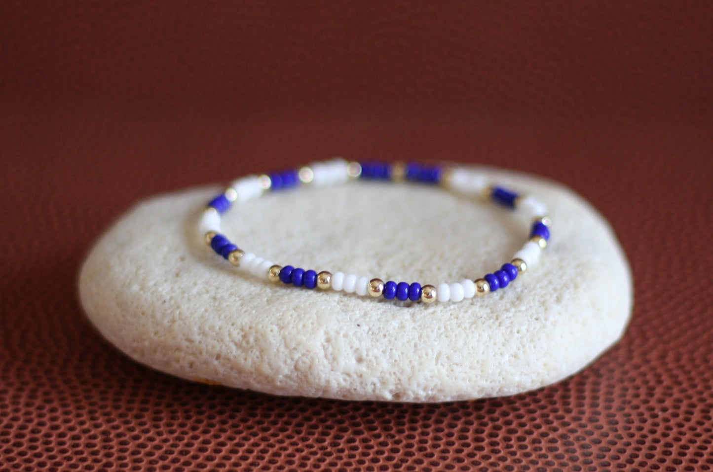 Go Sports Royal Blue & White Checker Bracelet