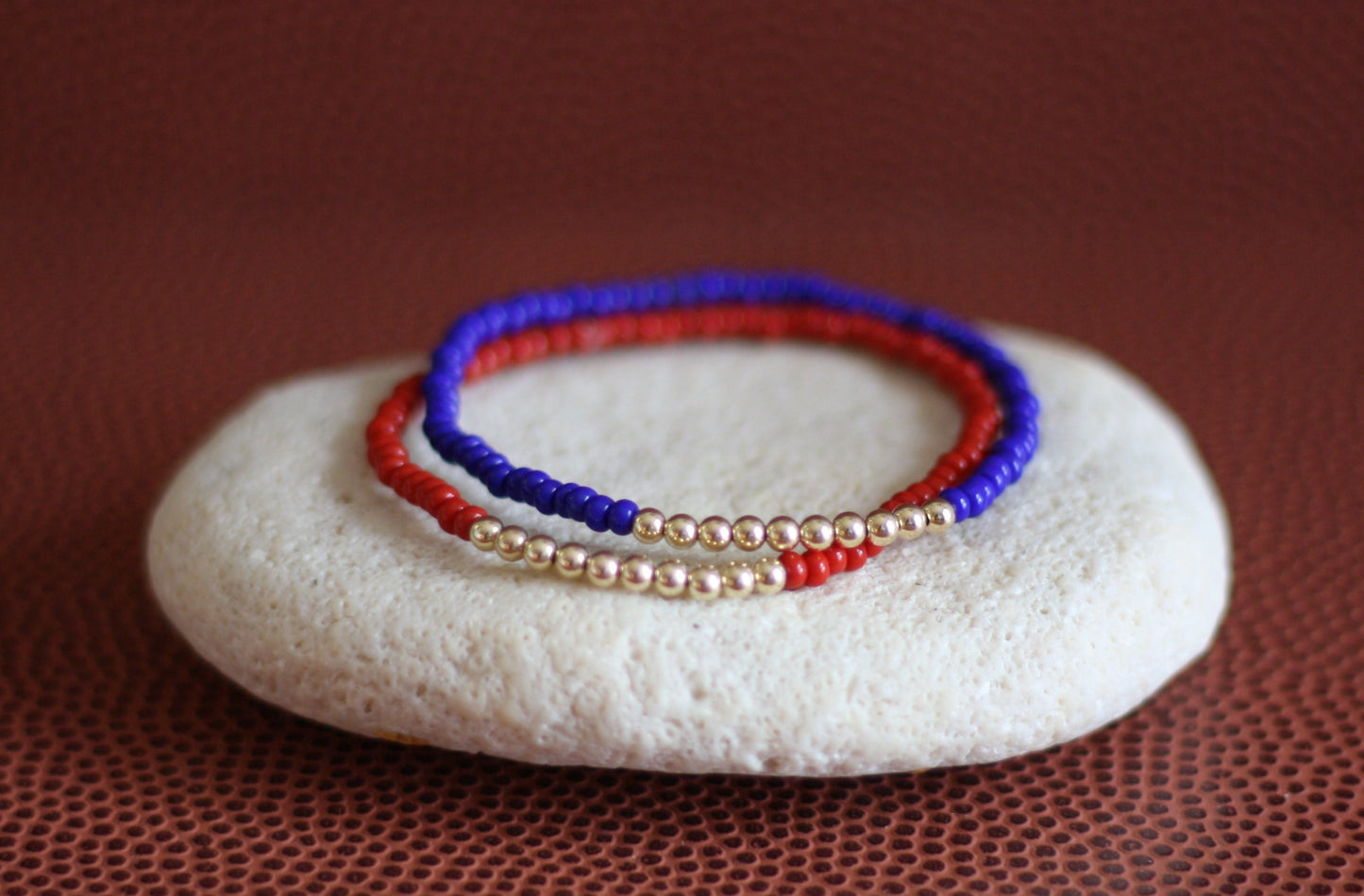 Go Sports Cardinal Red & Blue Bracelet Stack (Set of 2)