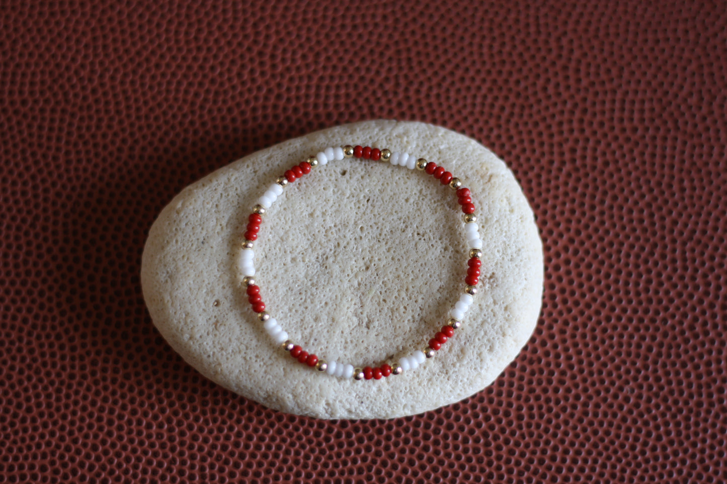 Go Sports Crimson & White Checker Bracelet