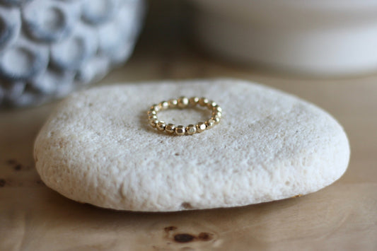 Iconic Gold-Filled Ring, 3mm Nugget Beads