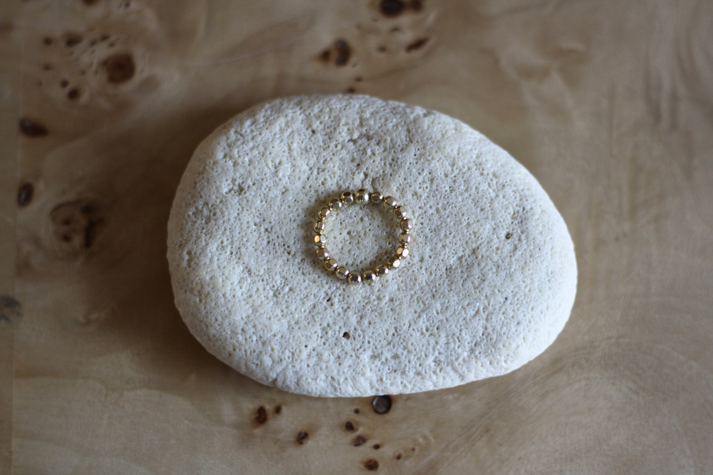 Iconic Gold-Filled Ring, 3mm Nugget Beads