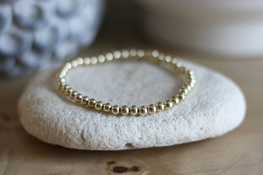 Iconic Gold-Filled Bracelet, 4mm Beads