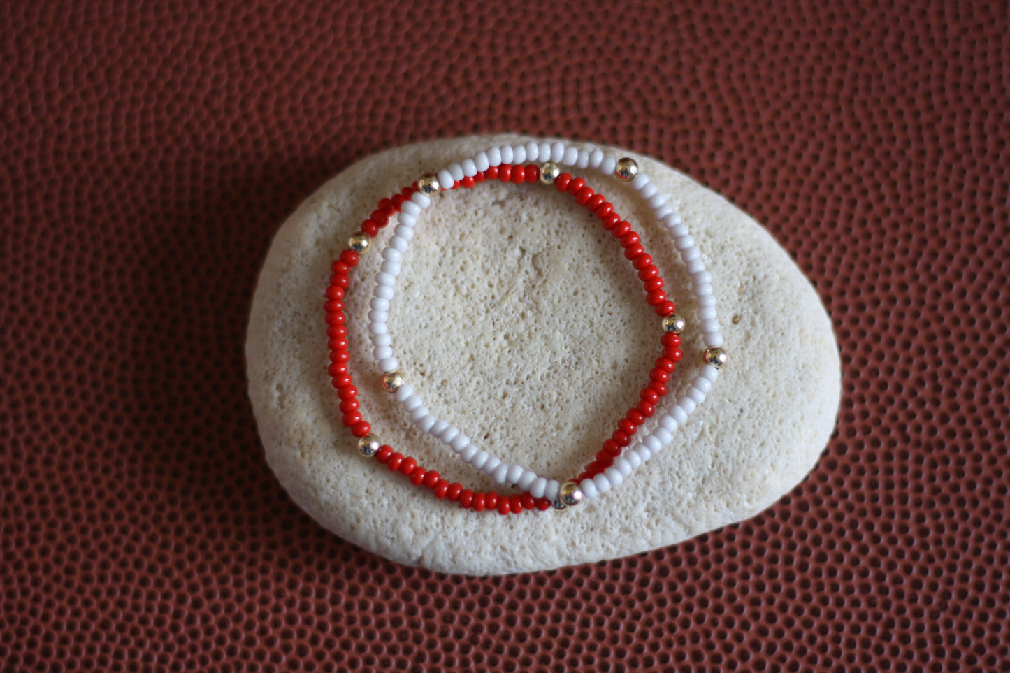 Go Sports Scarlet & Light Grey Bracelet Stack (Set of 2)