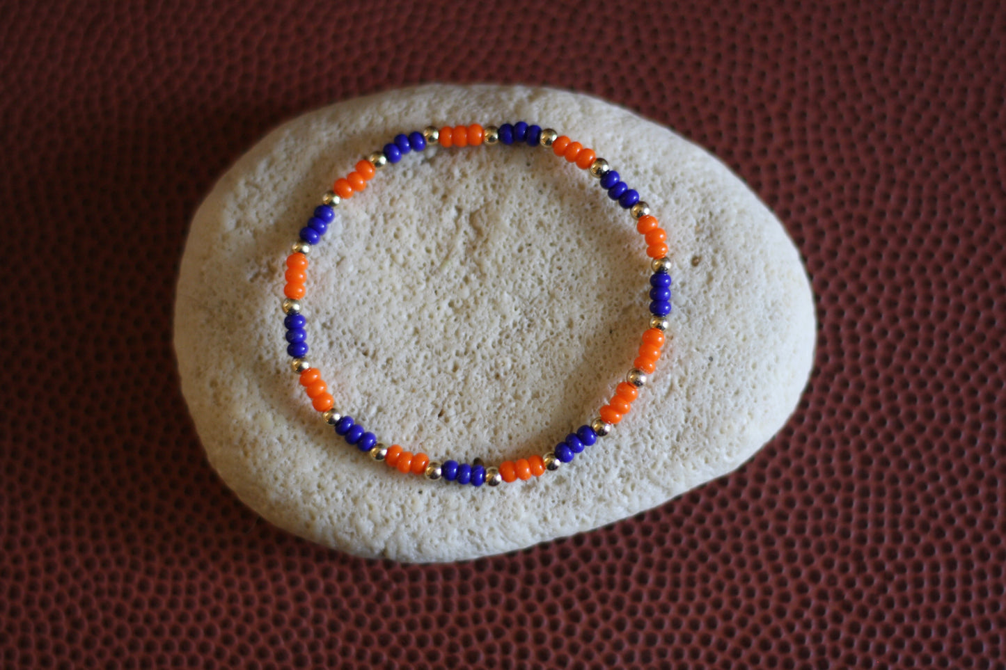 Go Sports Orange & Blue Checker Bracelet