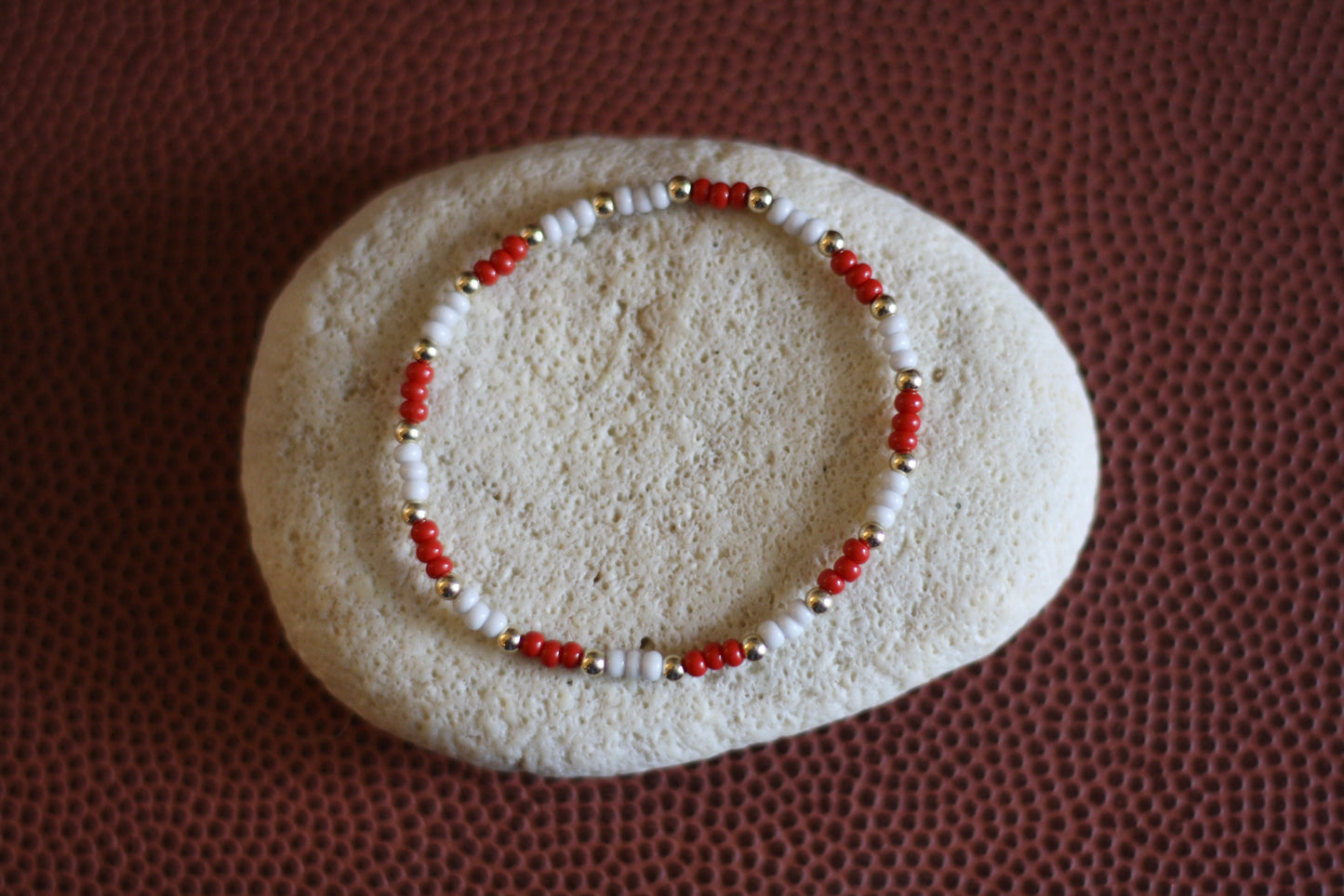 Go Sports Scarlet & Light Grey Checker Bracelet