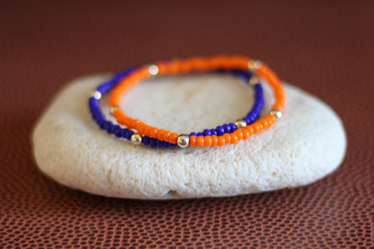 Go Sports Orange & Blue Bracelet Stack (Set of 2)