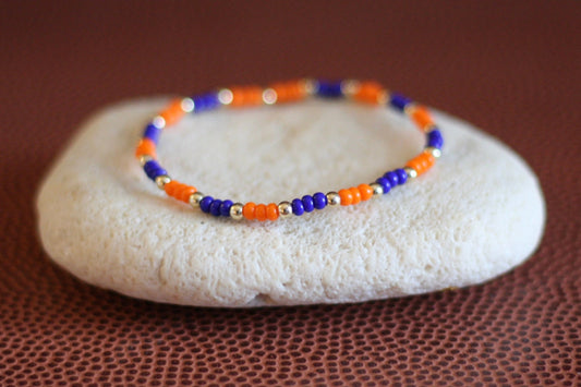 Go Sports Orange & Blue Checker Bracelet