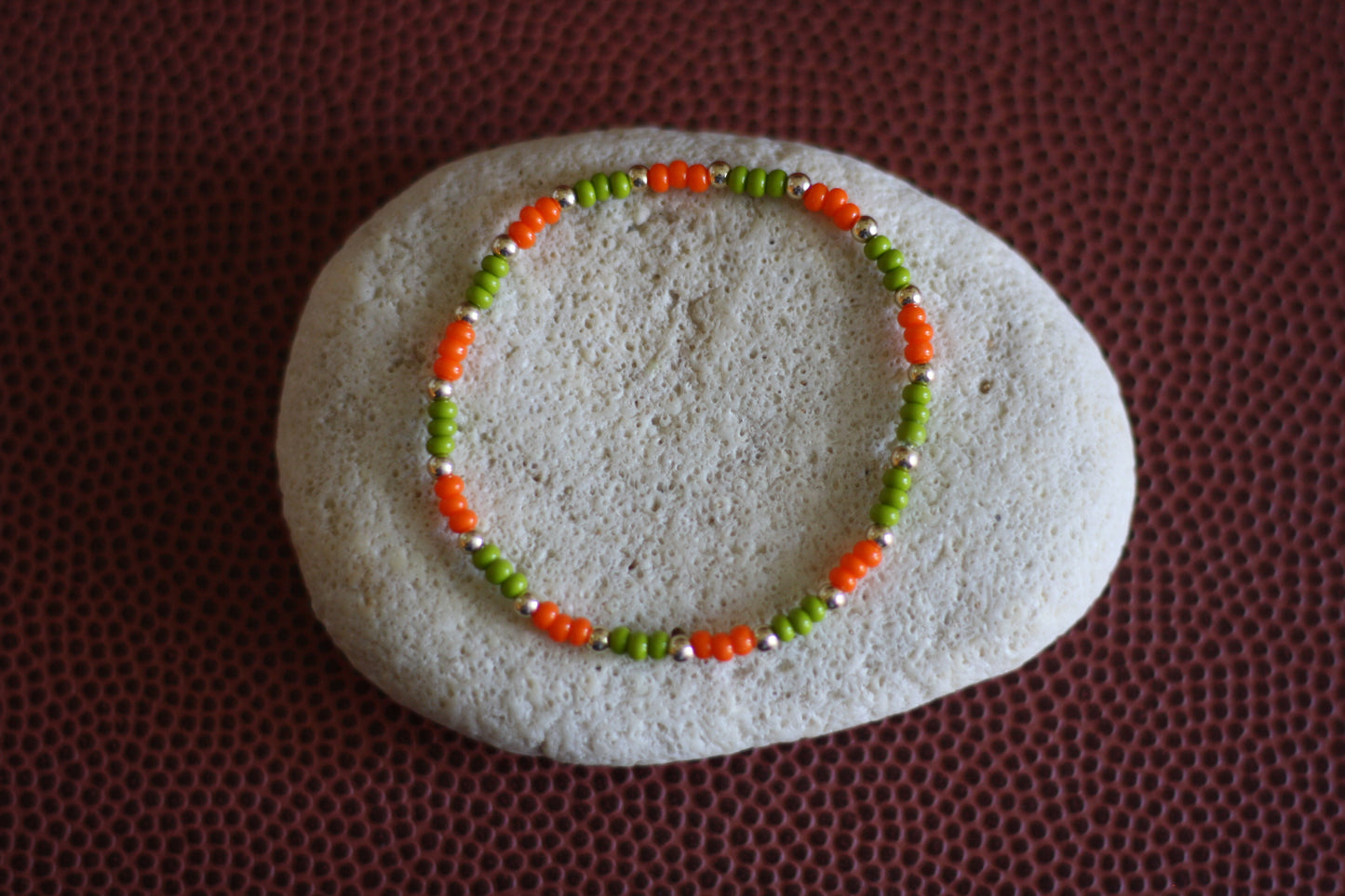 Go Sports Orange & Green Checker Bracelet