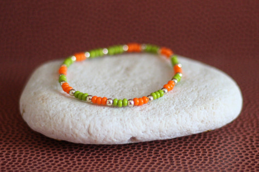 Go Sports Orange & Green Checker Bracelet